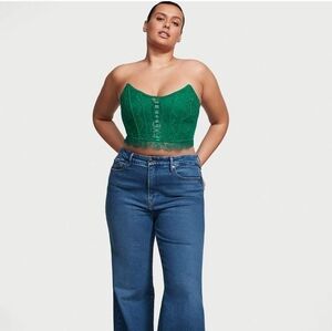 Dream Angels Lace Bustier Corset & Hipster Thong Panty